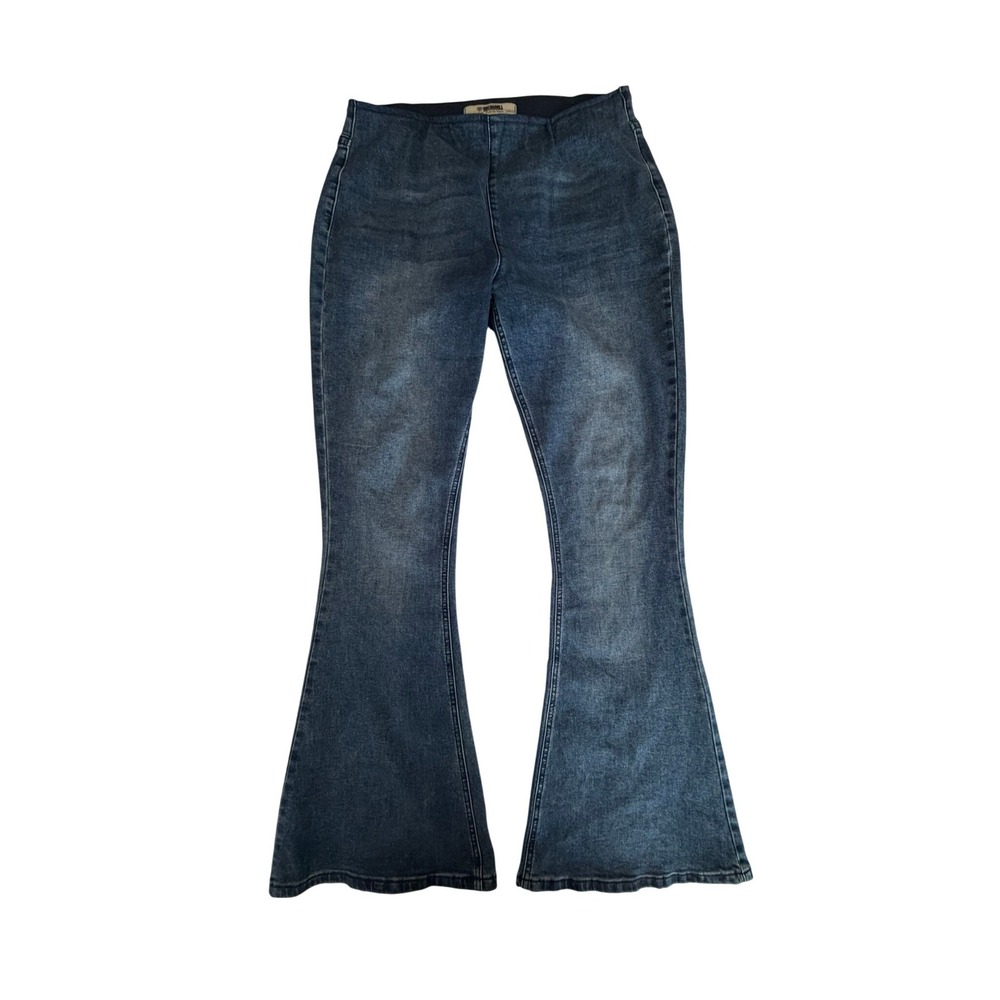 Rock & Roll Denim Bargain Bell Bottom Pull On Flare Jeans Cowgirl 32x32 Women's